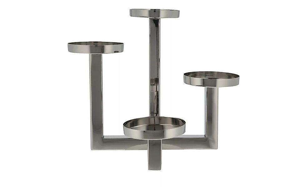 Kerzenhalter - silber - Stahl - 26,5 cm - 22 cm - 26 cm - Dekoration > Kerz günstig online kaufen