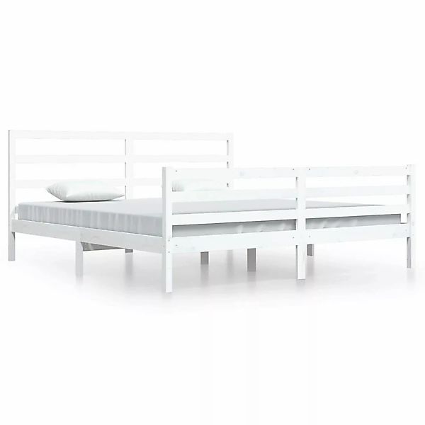 Vidaxl Massivholzbett Weiß Kiefer 200x200 Cm günstig online kaufen