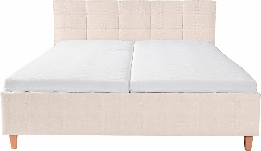 alina Polsterbett "Ricardo" Füße in Buche natur günstig online kaufen