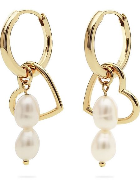 CHRIST Paar Creolen CHRIST Damen-Creolen 585er Gelbgold Süßwasserperle (Paa günstig online kaufen