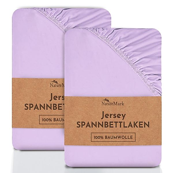 NatureMark Spannbettlaken 2er-Set Jersey Spannbetttuch 100% günstig online kaufen