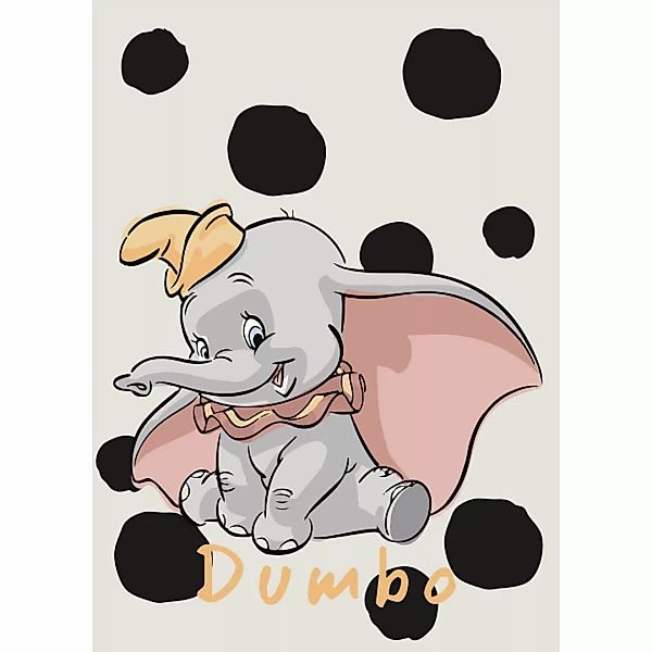 Komar Poster Dumbo Dots Disney B/L: ca. 50x70 cm günstig online kaufen