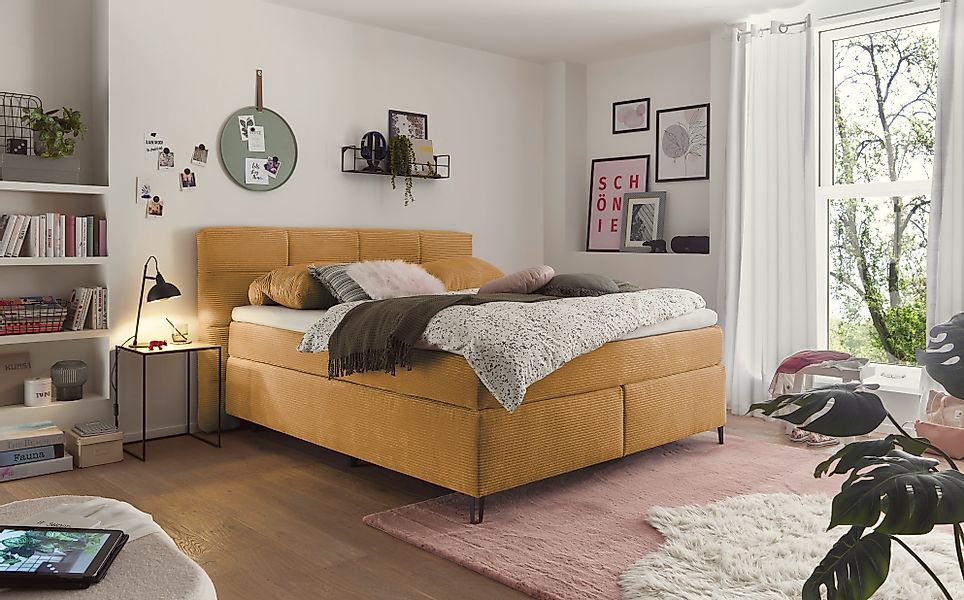 set one by Musterring Boxspringbett "Fairfield", mit Metallfuß schwarz, Wen günstig online kaufen