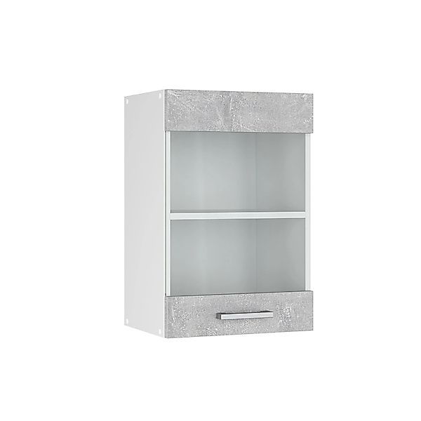 Vicco Glashängeschrank R-Line, Beton/Weiß, 40 cm (1-St) günstig online kaufen