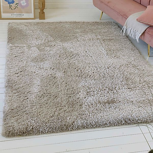 OTTO home Hochflor-Teppich "Saul" rechteckig 50 mm Höhe dichter weicher Lan günstig online kaufen