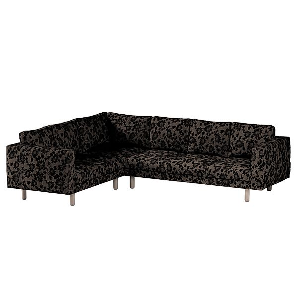 Bezug für Norsborg 5-Sitzer Ecksofa, braun-schwarz, Norsborg 5-Sitzer Eckso günstig online kaufen