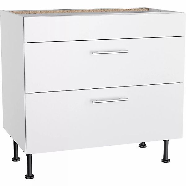 Optifit Unterschrank mit 2 Auszügen Bengt932 90 cm x 87 cm x 58,4 cm Weiß günstig online kaufen