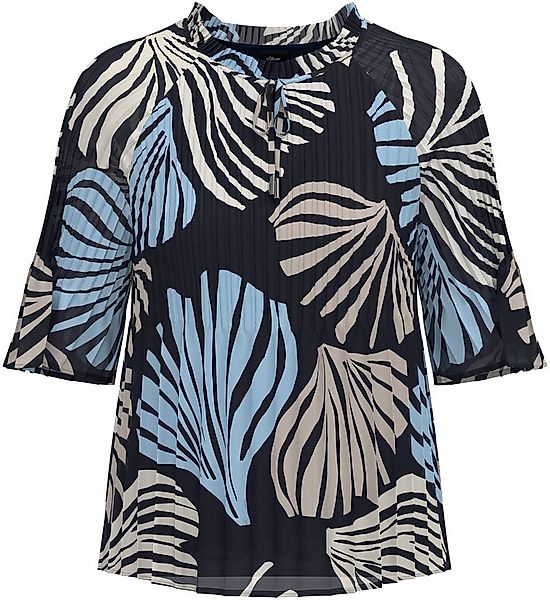 s.Oliver BLACK LABEL Plisseebluse leicht ausgestellte 3/4-Ärmel, mit Schlei günstig online kaufen