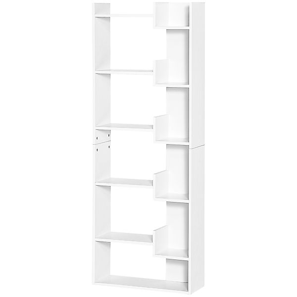 HOMCOM Bücherregal, 6-stufiges Regal, hoch, modernes Bücherregal, unregelmä günstig online kaufen
