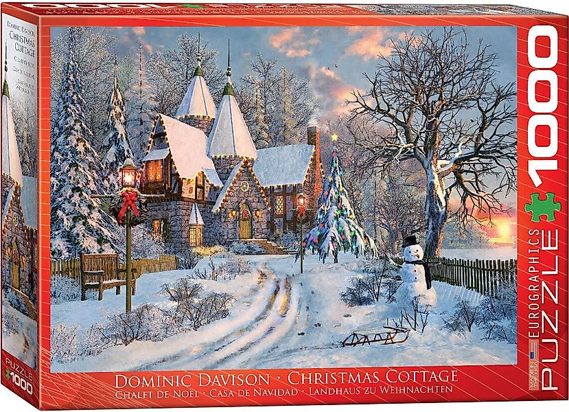 Puzzle 1000 Teile Puzzle - Puzzle - Weihnachtliches Landhaus von Dominic, P günstig online kaufen