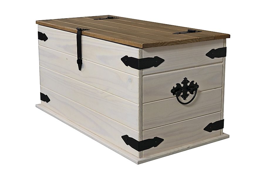 Loreno® Truhe Mexico, massives Pinienholz, Mexiko-Design, günstig online kaufen