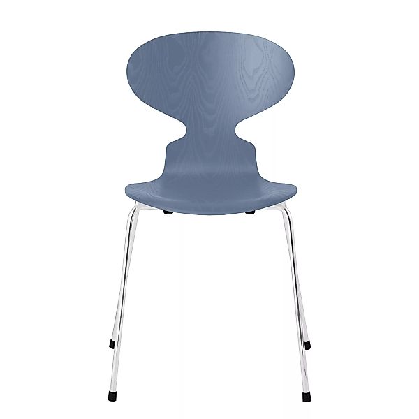 Fritz Hansen - Die Ameise™ Stuhl gefärbte Esche - dämmerungsblau/Sitzfläche günstig online kaufen