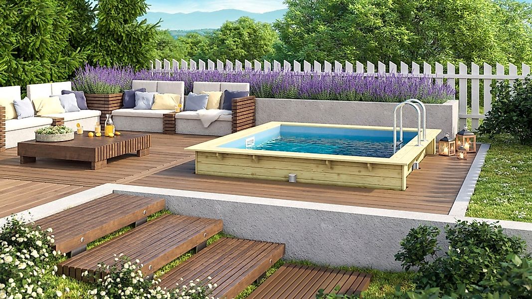 Karibu Rechteckpool "Milano BxLxH: 320x353x124cm", (Komplett-Set, 9 tlg.), günstig online kaufen