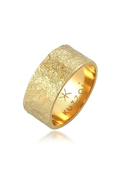 Kuzzoi Silberring Herren Bandring Organic Struktur günstig online kaufen
