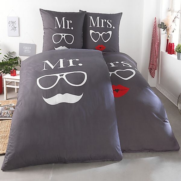 Kuscheli Partnerbettwäsche 2x 135x200 + 2x günstig online kaufen