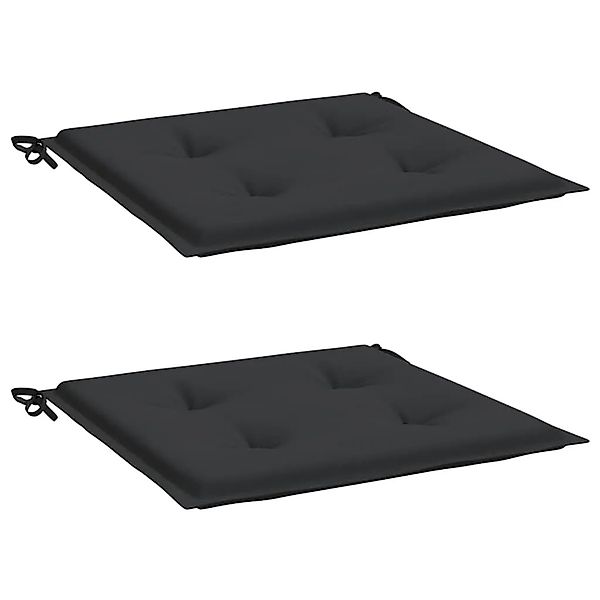 vidaXL Gartenstuhl-Kissen 2 Stk Schwarz 50x50x3 cm Oxford-Gewebe 47603 günstig online kaufen