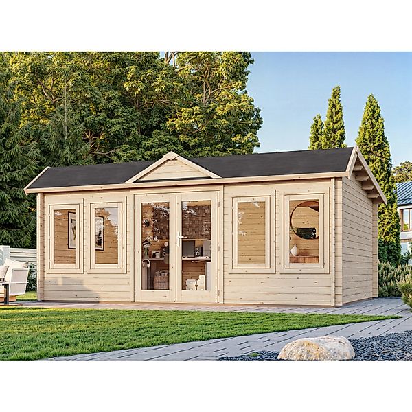 Palmako Gartenhaus Claudia Pent 530 x 380 cm Lackiert Grau-Anthrazit FSC® günstig online kaufen