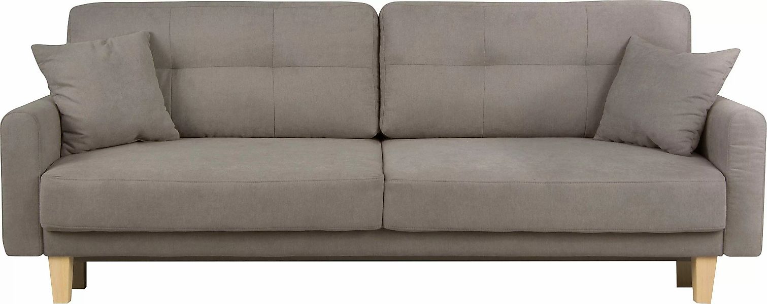 Home affaire 3-Sitzer "TRIPLO optionale Schlafsofa mit Bettkasten, Maße B/T günstig online kaufen