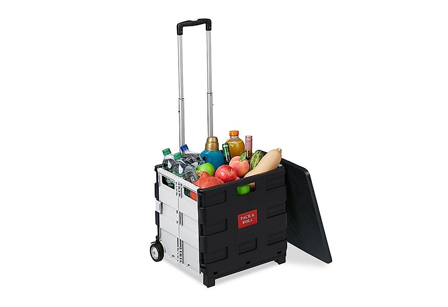 relaxdays Einkaufstrolley mit Deckel günstig online kaufen