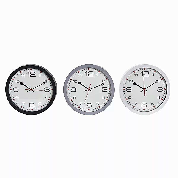 Wanduhr Dkd Home Decor Kristall Schwarz Grau Weiß Pvc (30 X 4,3 X 30 Cm) günstig online kaufen