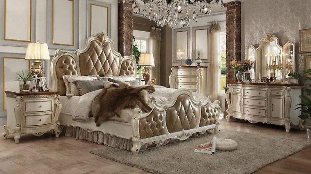JVmoebel Bett, Luxus Chesterfield Betten Königliches Leder Bett Palast Hote günstig online kaufen