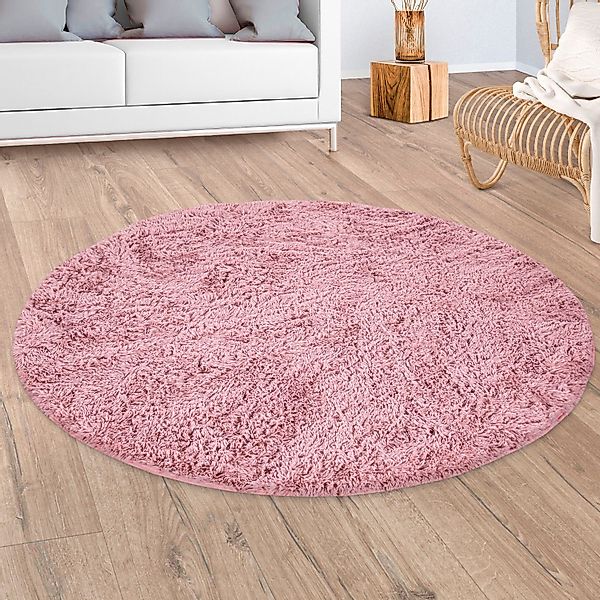 Paco Home Hochflor-Teppich Silky 591, rund, günstig online kaufen