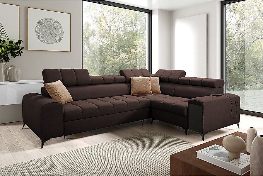 Kaiser Möbel Ecksofa Elegantes Ecksofa mit modischer Steppung,GRECO II Avra günstig online kaufen