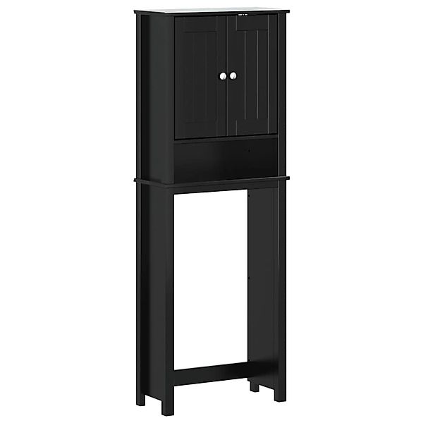 vidaXL Badezimmer-Set Toilettenschrank BERG Schwarz 60x27x164,5 günstig online kaufen