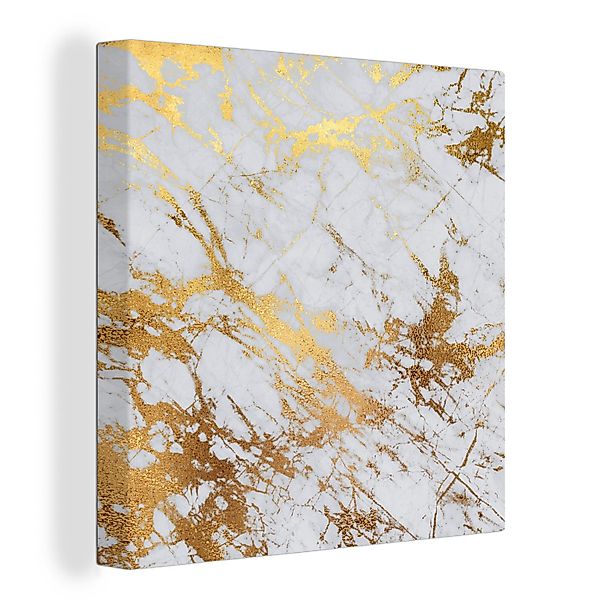 OneMillionCanvasses® Leinwandbild Marmor - Gold - günstig online kaufen
