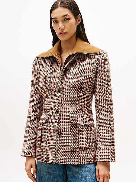 Tommy Hilfiger Kurzblazer SEASONAL TEXTURE LADY JACKET mit Wollanteil günstig online kaufen