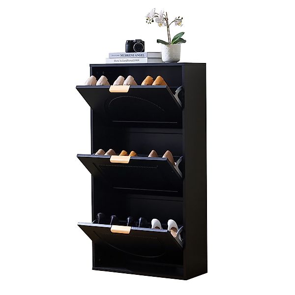 OKWISH Schuhregal Moderne Schuhkommode,Holzschuhschrank,mit Kippsicherung, günstig online kaufen