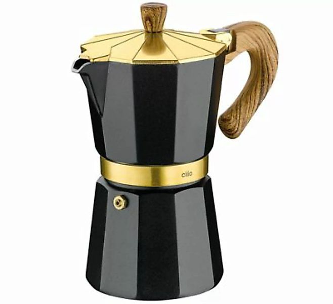 Cilio Espressokocher 6 Tassen CLASSICO ORO schwarz günstig online kaufen