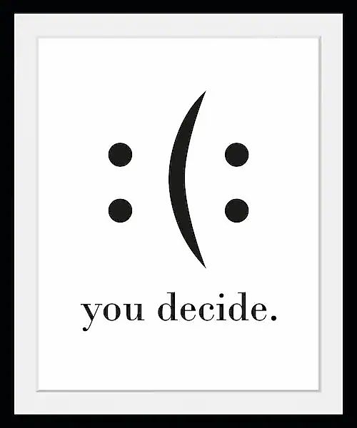 queence Bild "you decide", in 3 Größen, gerahmt, Poster, Rahmen günstig online kaufen