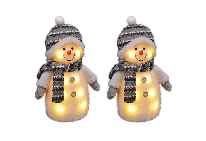 Gravidus LED-Dekofigur 2er Set Deko Schneemann LED Weihnachtsdeko Figur günstig online kaufen