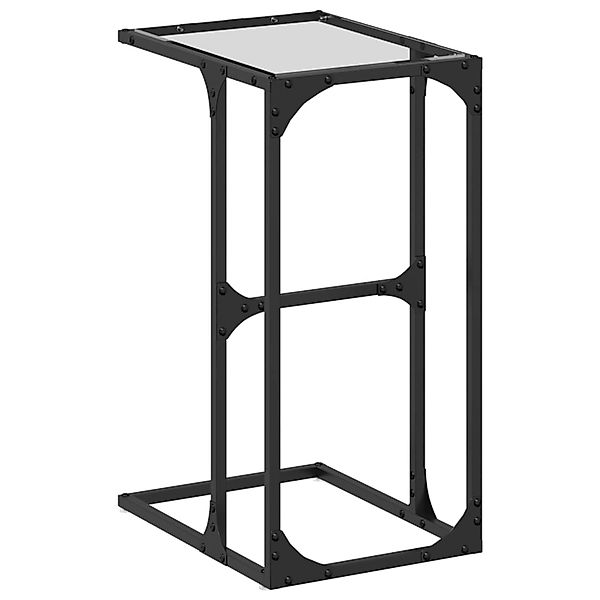 vidaXL Beistelltisch mit Glasplatte Transparent 40x30x61,5 cm Stahl günstig online kaufen
