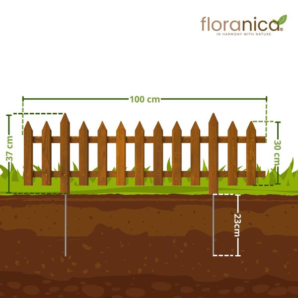 Floranica Zierzaun Vorgartenzaun Steckzaun Gartenzaun Zierzaun günstig online kaufen