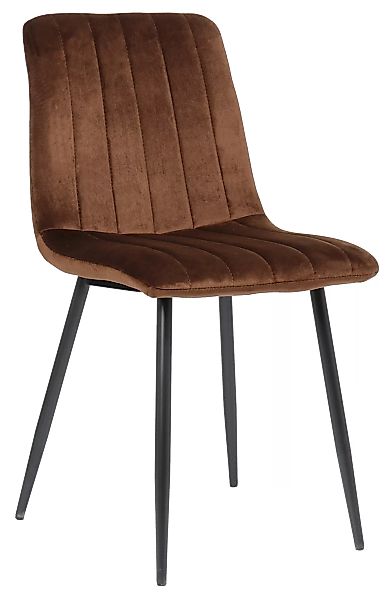 Stuhl Dijon Samt Braun günstig online kaufen