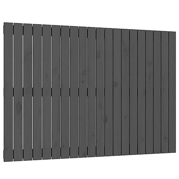 vidaXL Bett, Wand-Kopfteil Grau 127,5x3x90 cm Massivholz Kiefer günstig online kaufen