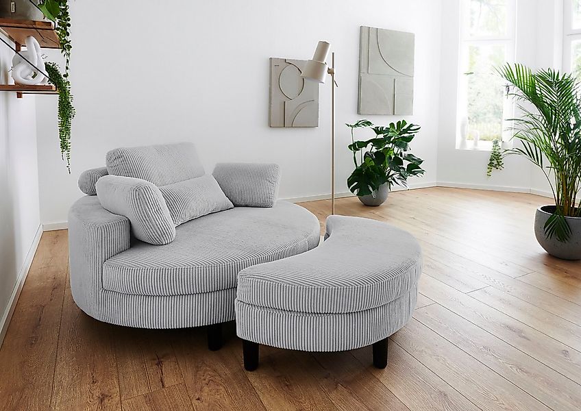 ATLANTIC home collection Loveseat Ravi, B: 114 cm, XXL- Sessel, mit Staurau günstig online kaufen