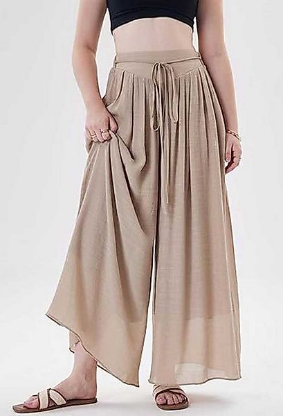 LOVGCCN Culotte Lässige Kleiderhosen Lange Hosen (Damen Baumwolle Leinen We günstig online kaufen