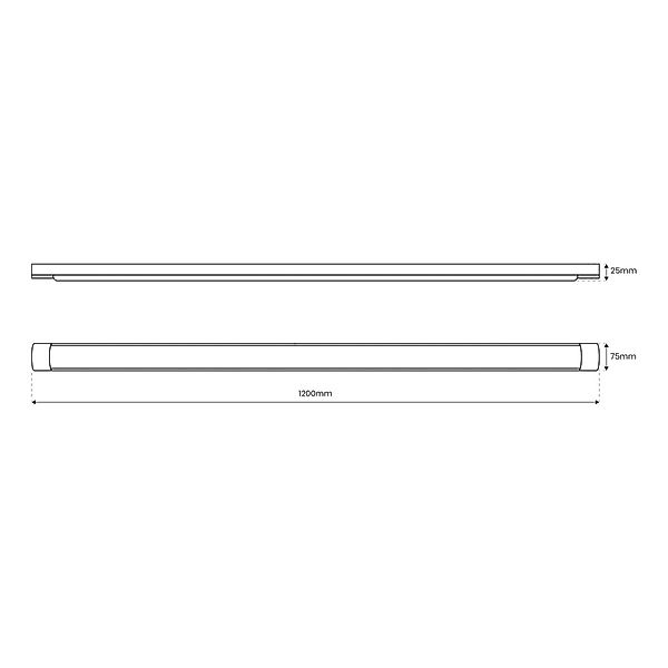 LED-Deckenleuchte Batten, Länge 120 cm, Alu, weiß, 4.000 K günstig online kaufen