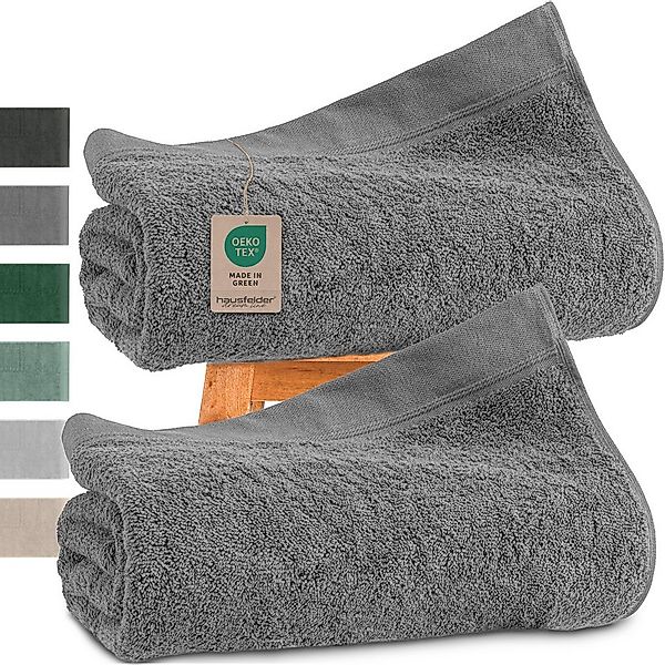Hausfelder Saunatuch 2er Set Saunahandtuch XXL (Grau,Badetuch groß 100x200c günstig online kaufen
