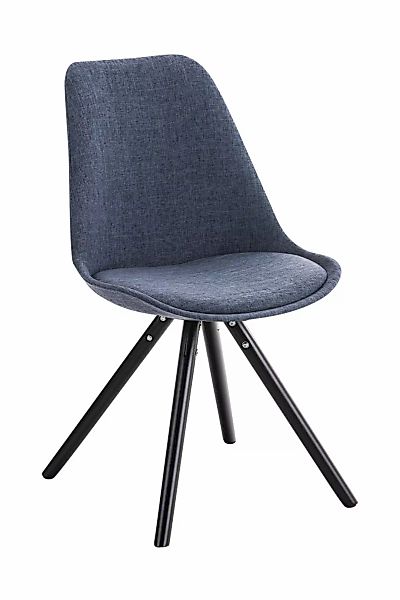 Stuhl Pegleg Stoff Rund Schwarz Blau günstig online kaufen