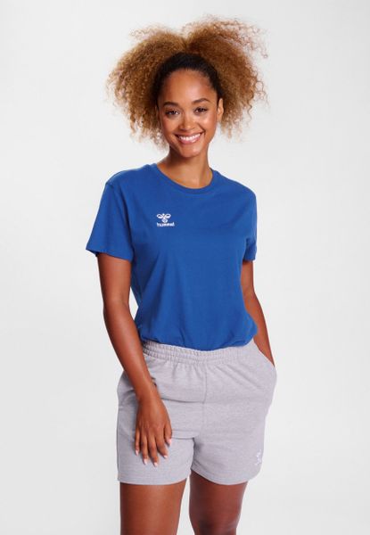 hummel T-Shirt Rundhalsausschnitt gesticktes Logo Regular günstig online kaufen