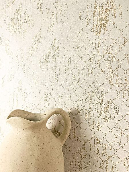 Newroom Vliestapete, Creme Tapete Vintage Ornamente günstig online kaufen