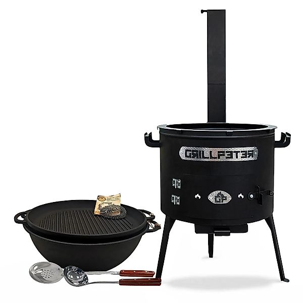 Grillpeter Utschak Asamat Ø45 cm mit Kazan 18L Grilldeckel aus Gusseisen günstig online kaufen
