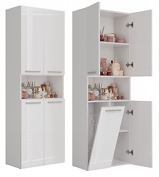 ibonto Hochschrank Badezimmerhochschrank Platzsparendes Aufbewahrungswunder günstig online kaufen