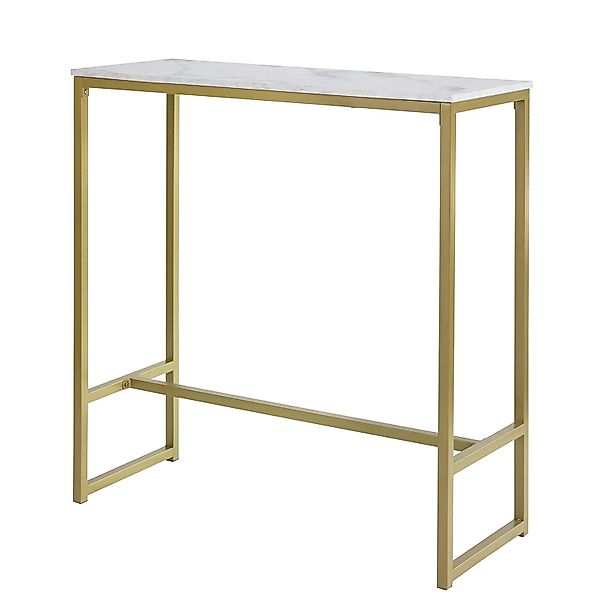 SoBuy Bartisch FSB34, mit goldenem Metallrahmen günstig online kaufen