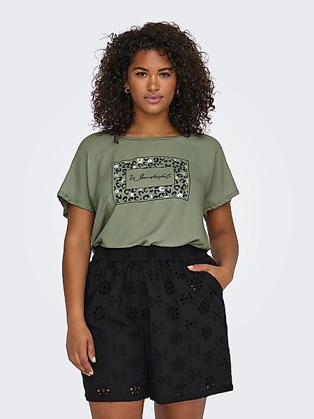 ONLY CARMAKOMA T-Shirt Rundhals Kurzarm Print günstig online kaufen