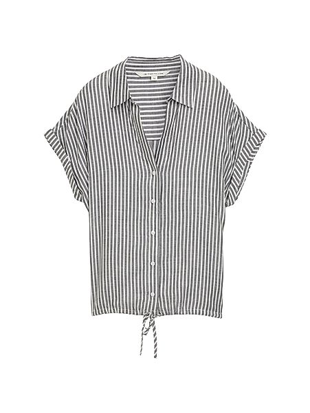 TOM TAILOR Blusenshirt Gestreiftes Kurzarmhemd mit günstig online kaufen
